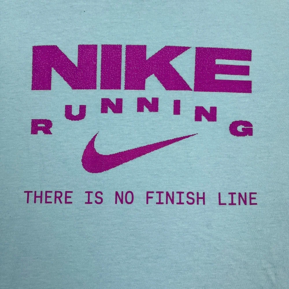Nike T-Shirt Men Large Light Blue Purple Short Sleeve Running Performance Swoosh - Picture 5 of 9